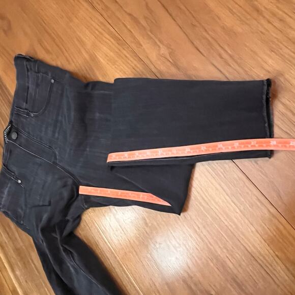 Liverpool Jeans Size 8 29 Faded Black Stretch Pull On Raw Hem the Ankle Skinny - Picture 12 of 12